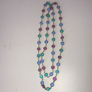 Beautiful 17” Long Multi Colored Neckless